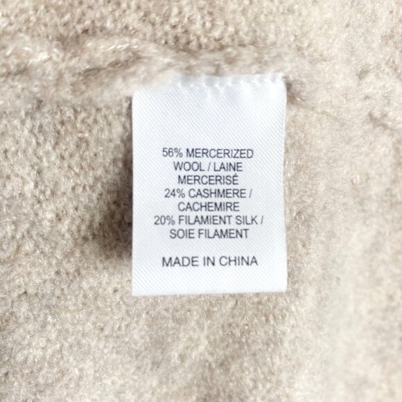 Brochu Walker Wool / Cashmere / Silk Long Open Cardigan in Oatmeal - Picture 6 of 8